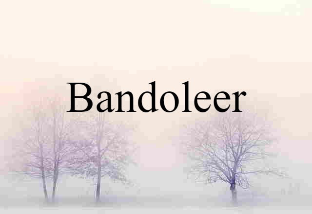 bandoleer