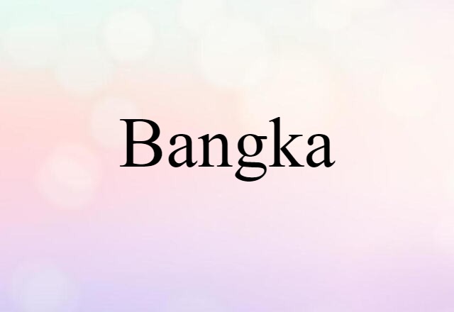 Bangka (noun) Definition, Meaning & Examples