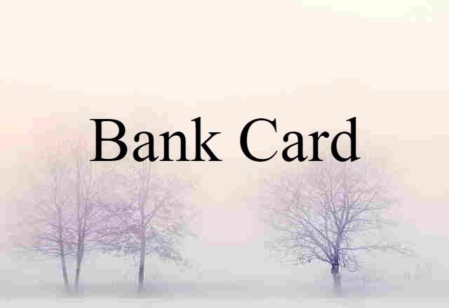 Bank Card (noun) Definition, Meaning & Examples