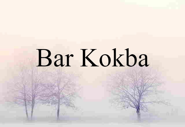 Bar Kokba (noun) Definition, Meaning & Examples