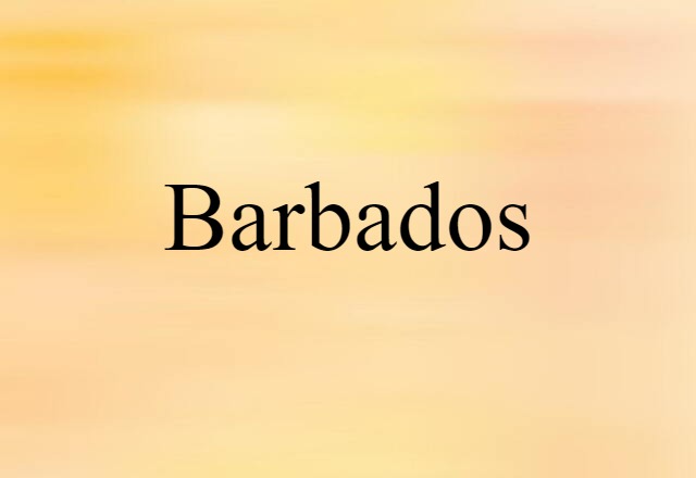 Barbados (noun) Definition, Meaning & Examples