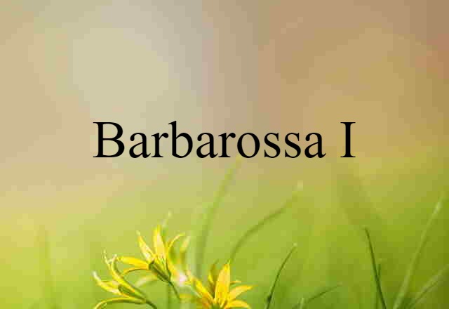 Barbarossa I