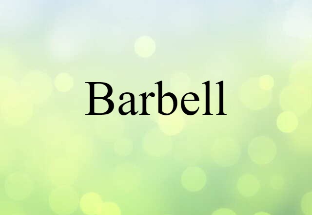 Barbell (noun) Definition, Meaning & Examples