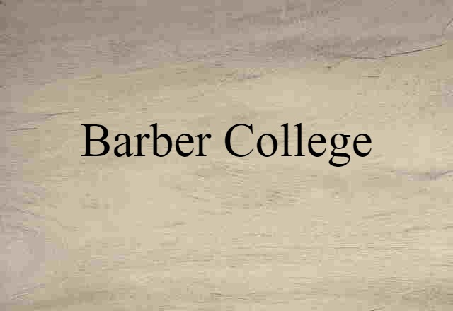 barber college