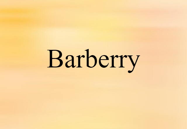 Barberry (noun) Definition, Meaning & Examples