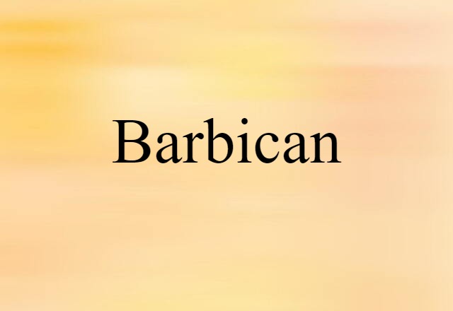 Barbican (noun) Definition, Meaning & Examples