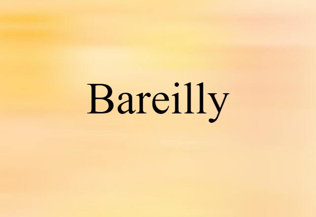 Bareilly (noun) Definition, Meaning & Examples