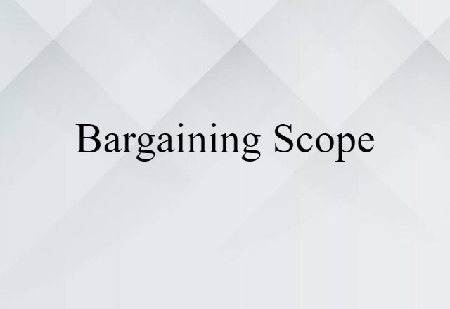 bargaining scope