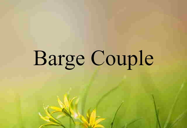 Barge Couple (noun) Definition, Meaning & Examples