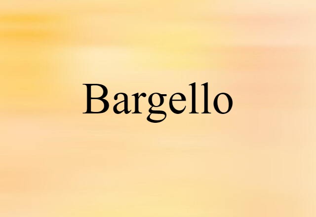 Bargello (noun) Definition, Meaning & Examples