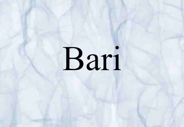 Bari (noun) Definition, Meaning & Examples