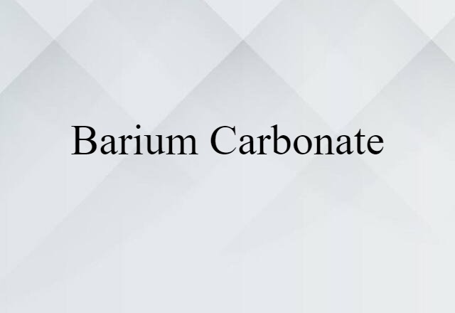 barium carbonate