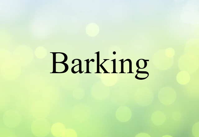 Barking (noun) Definition, Meaning & Examples