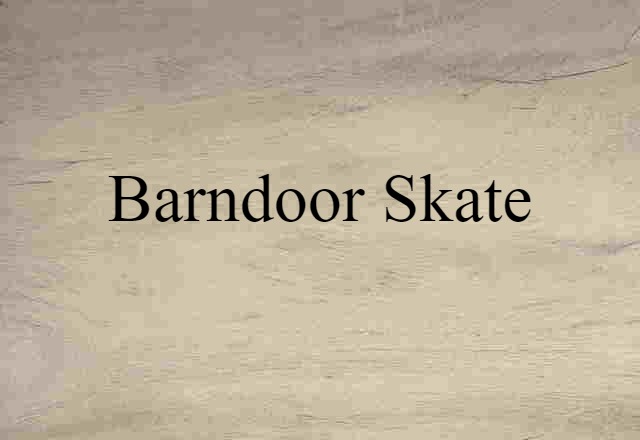 Barndoor Skate (noun) Definition, Meaning & Examples