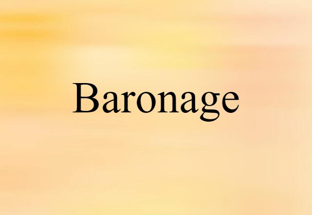 baronage