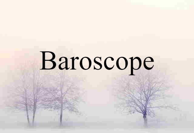 Baroscope (noun) Definition, Meaning & Examples