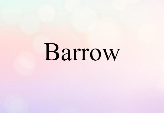 Barrow (noun) Definition, Meaning & Examples