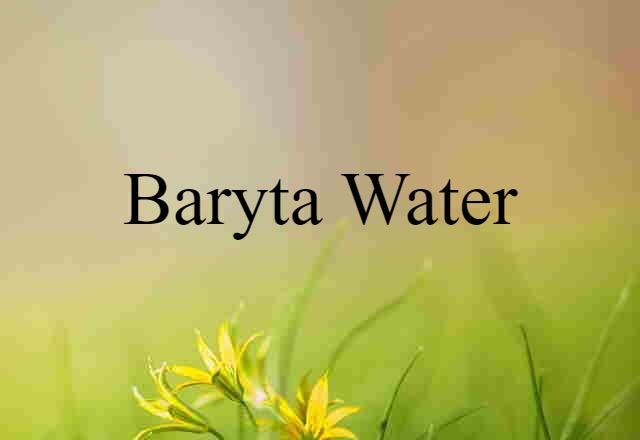 baryta water