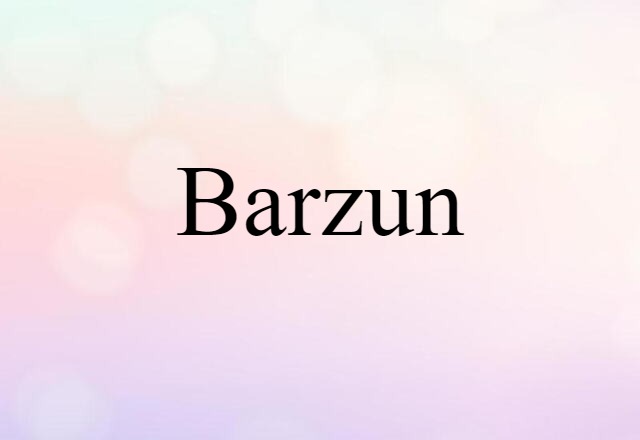 Barzun (noun) Definition, Meaning & Examples