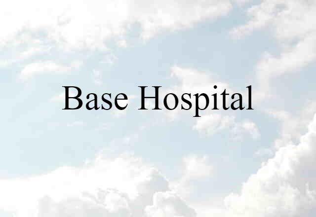 Base Hospital (noun) Definition, Meaning & Examples