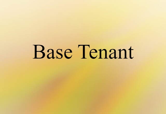 base tenant