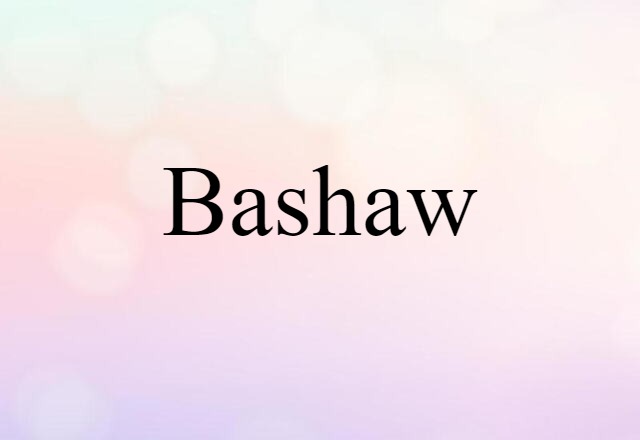 Bashaw (noun) Definition, Meaning & Examples