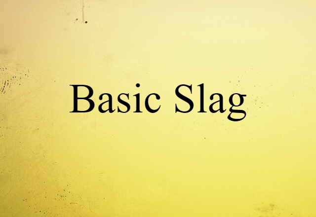 Basic Slag (noun) Definition, Meaning & Examples