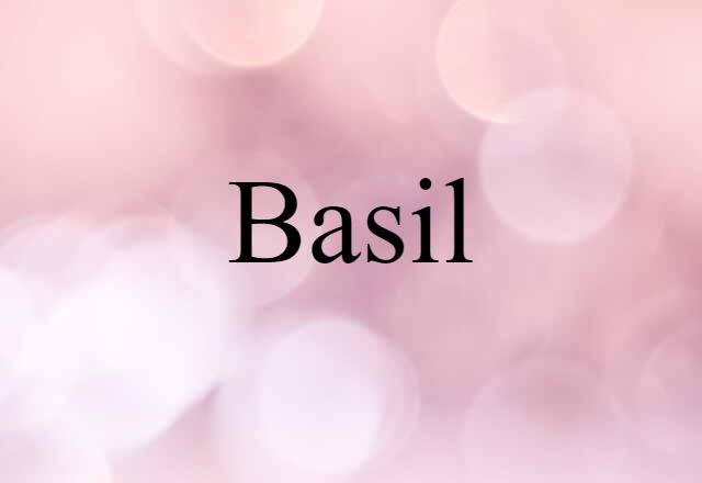 Basil (noun) Definition, Meaning & Examples