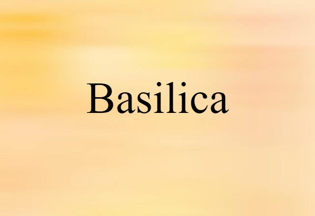 Basilica (noun) Definition, Meaning & Examples