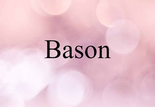 Bason (noun) Definition, Meaning & Examples