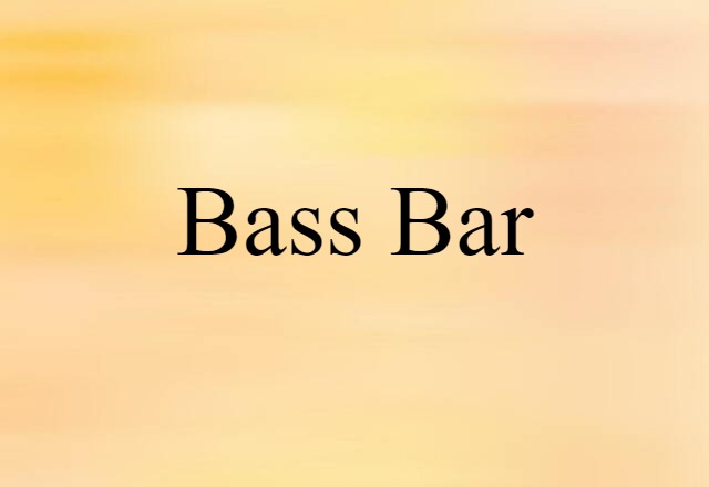 Bass Bar (noun) Definition, Meaning & Examples