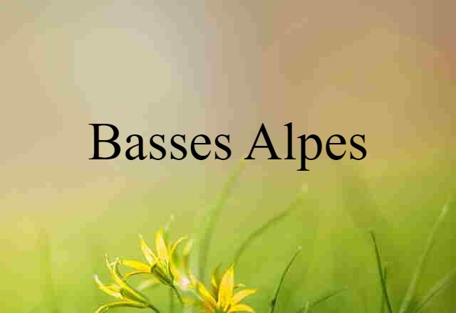 Basses Alpes