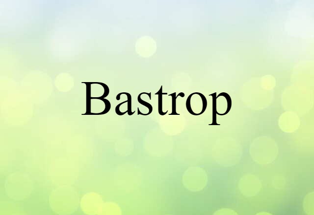 Bastrop (noun) Definition, Meaning & Examples