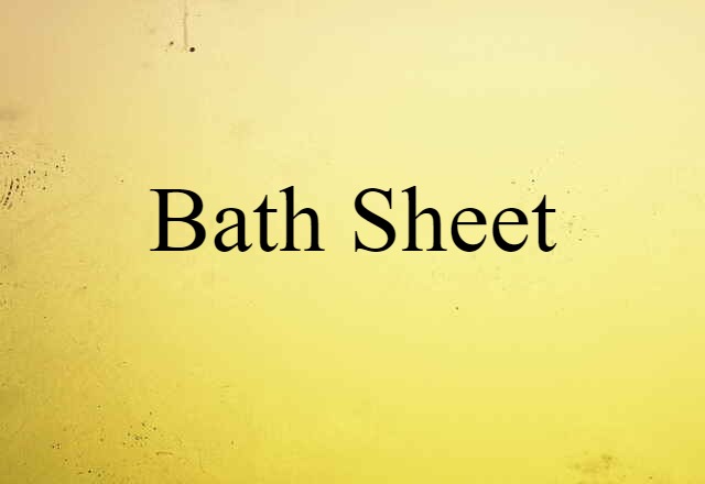 bath sheet