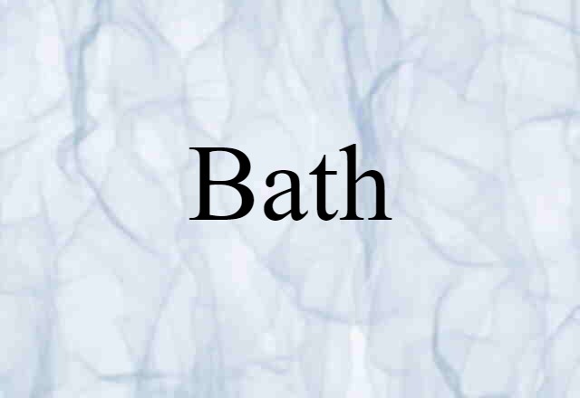 Bath (noun) Definition, Meaning & Examples