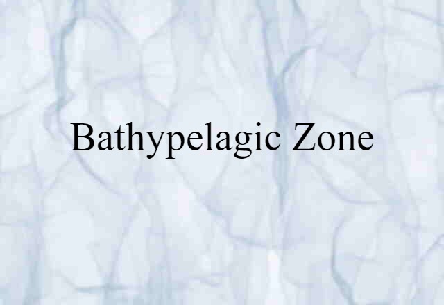 Bathypelagic Zone (noun) Definition, Meaning & Examples