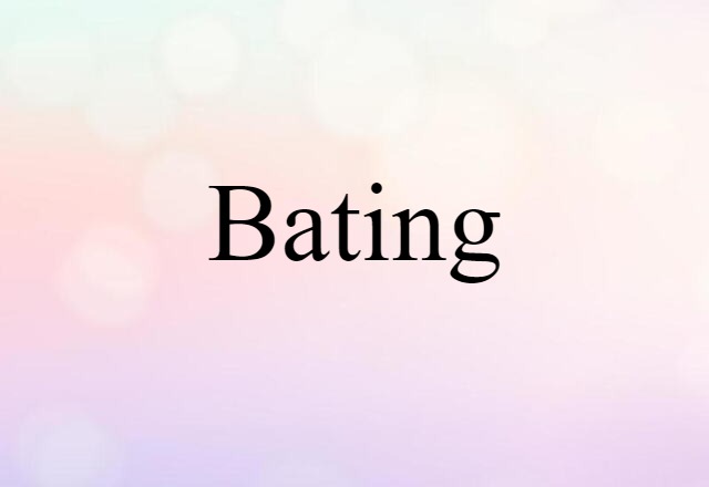 Bating (noun) Definition, Meaning & Examples