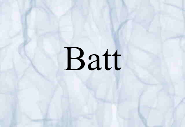 Batt (noun) Definition, Meaning & Examples