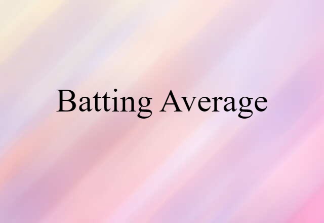 batting average