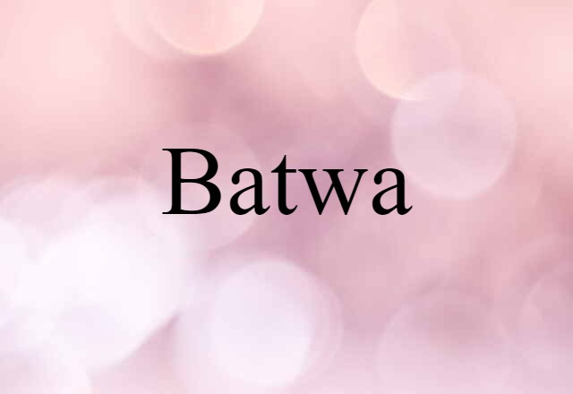 Batwa (noun) Definition, Meaning & Examples