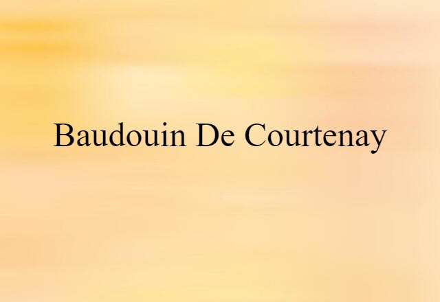 Baudouin de Courtenay