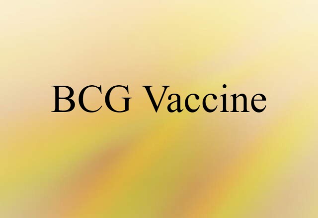 BCG vaccine