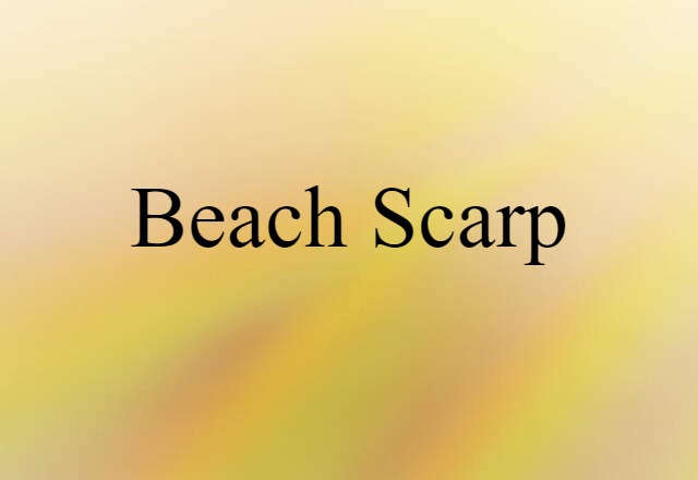 beach scarp