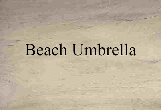 beach umbrella