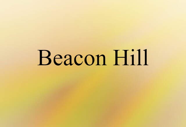 Beacon Hill (noun) Definition, Meaning & Examples