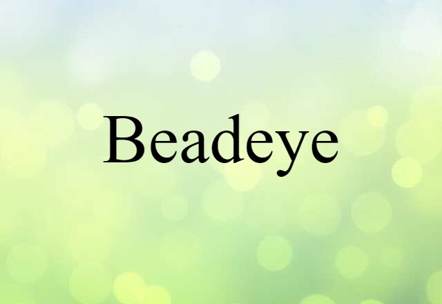 Beadeye (noun) Definition, Meaning & Examples