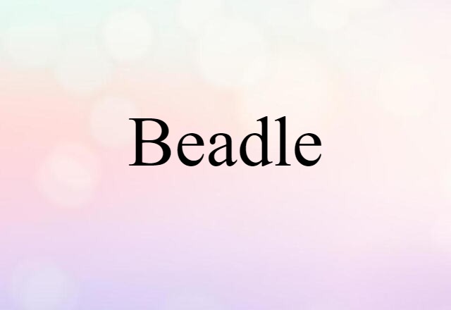 Beadle (noun) Definition, Meaning & Examples