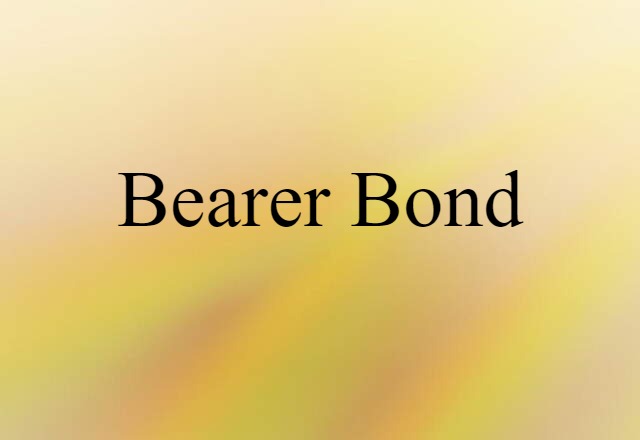 bearer bond