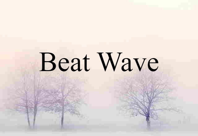 Beat Wave (noun) Definition, Meaning & Examples