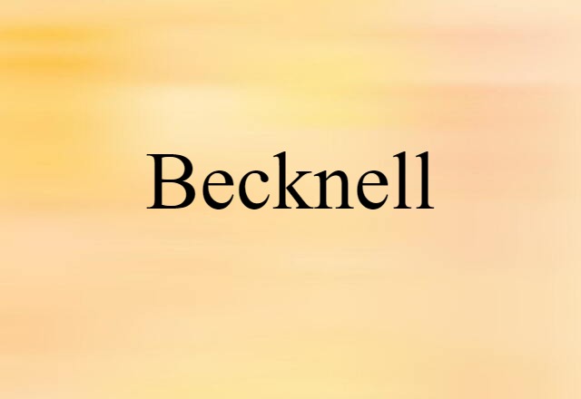 Becknell